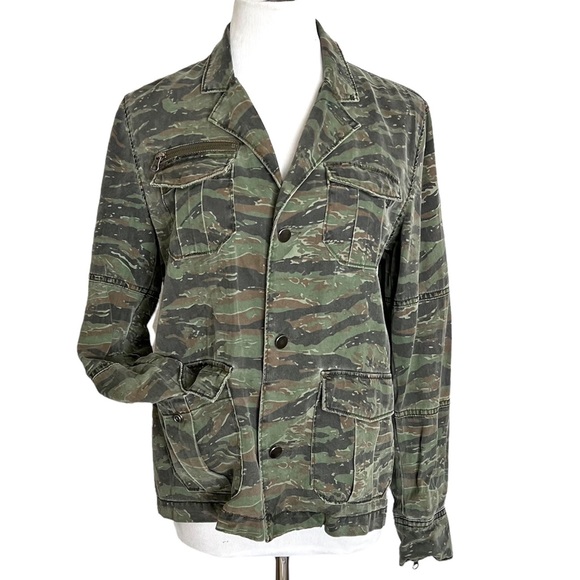 PAM & GELA Camo Army Utility Jacket Tencel Size Small Oversized Coat Cam… - Picture 12 of 16